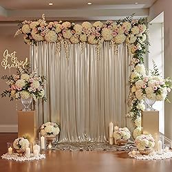20x10ft Thick Champagne Glitter Backdrop Curtain