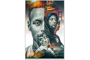 bzcpc Basketball Stars James Harden Stephen Curry LeBron James Poster Canvas Art Bedroom Wall Decor Kids Room Decor Inspirational Gift (Curry)