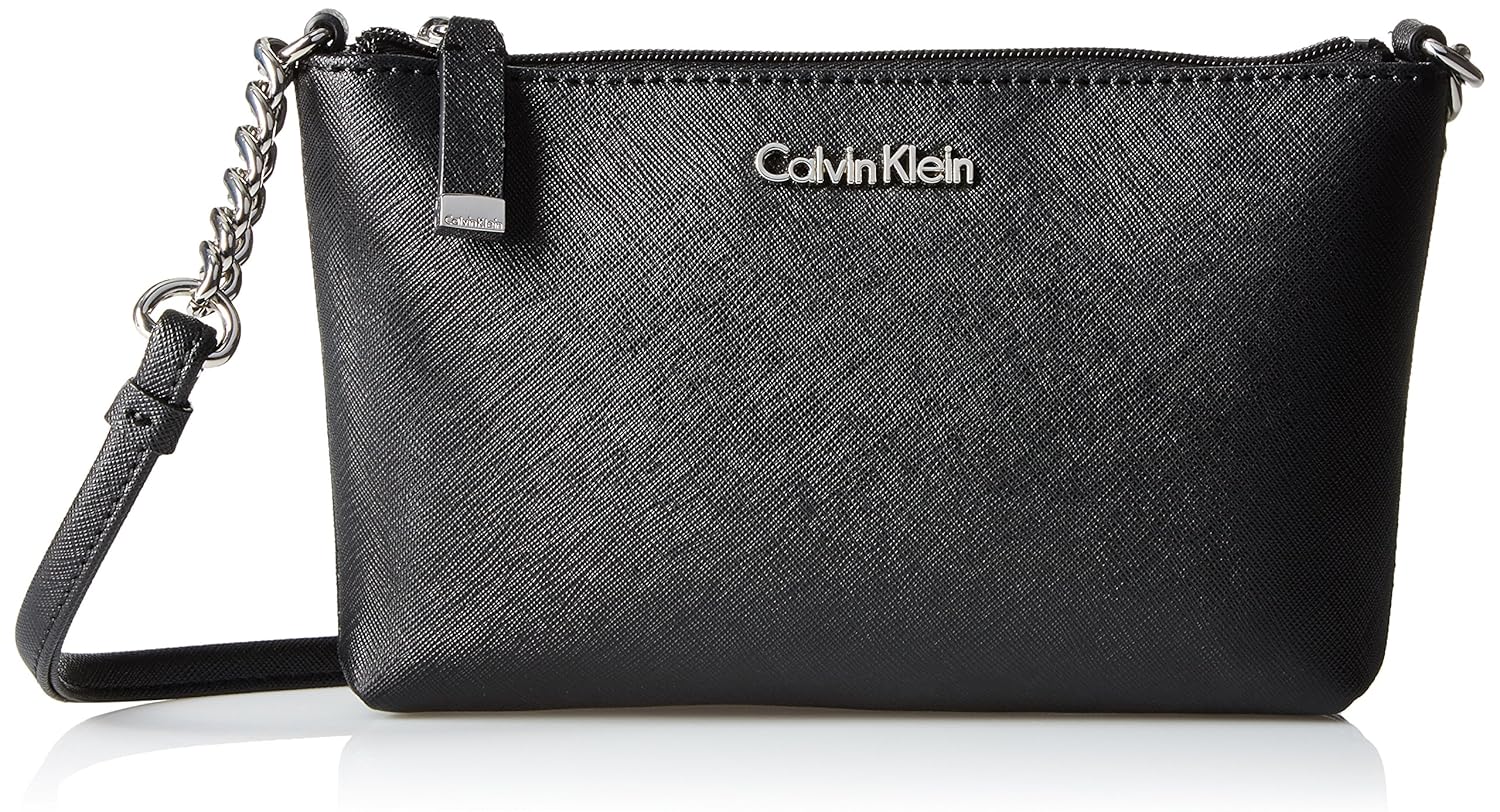 saffiano leather chainlink crossbody bag