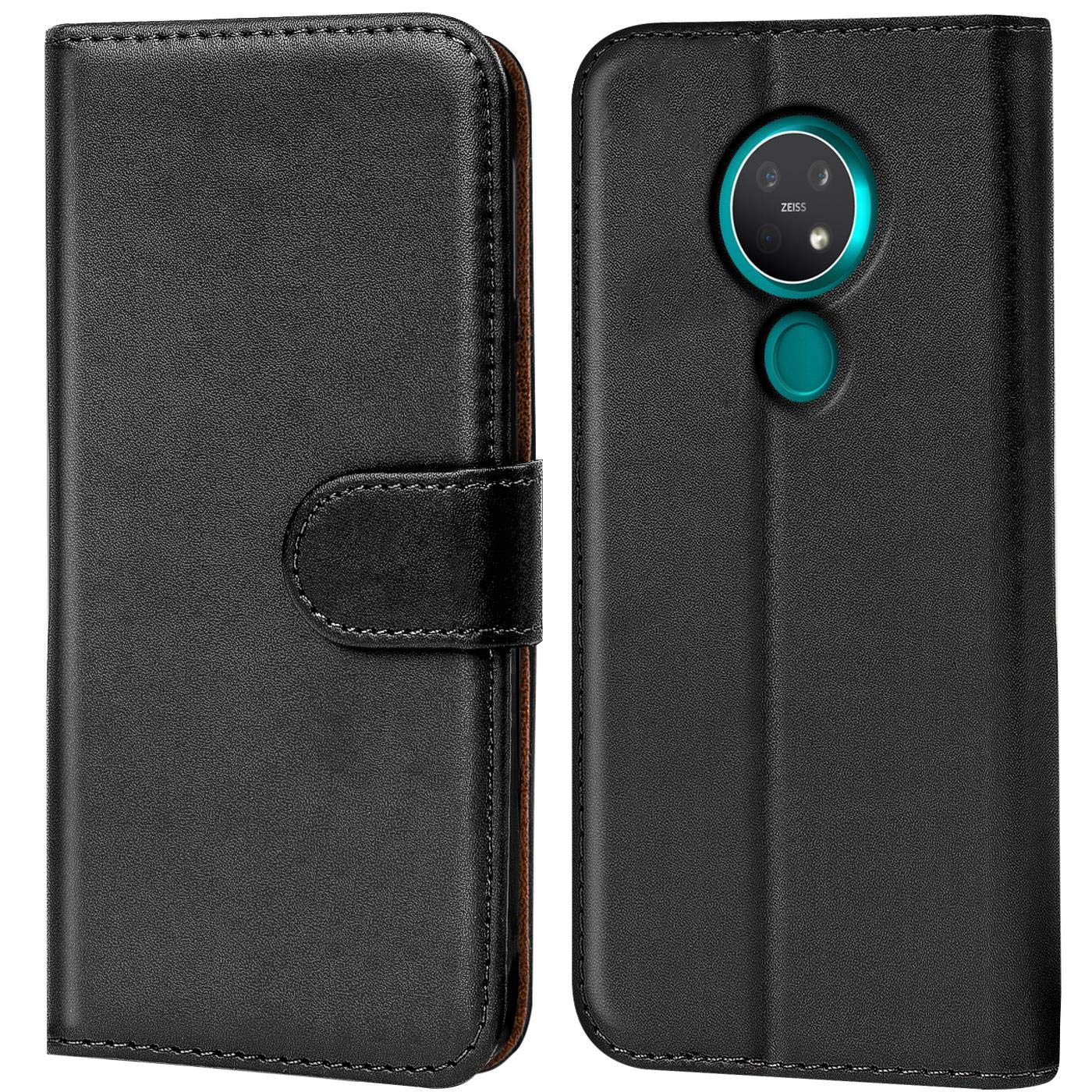 Verco Wallet Case for Nokia 6.2 Book Cover with Magnetic Closure compatible with Nokia 6.2 Flip Case with Card Slots Faux Leather - Black