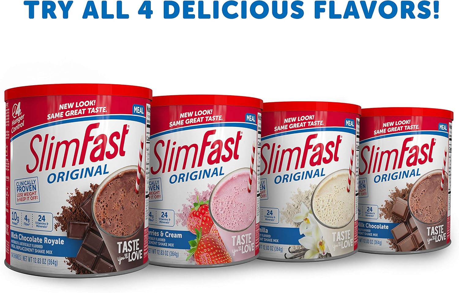 SlimFast Original Rich Chocolate Royale Meal Replacement Shake Mix – Weight Loss Powder – 31.18 Oz Canister – 34 Servings: Health & Personal Care