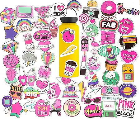 Amazon ステッカー かわいい ピンク ステッカー 防水シール おしゃれ ステッカー 水筒 ラップトップ 荷物 車 冷蔵庫 スーツケース ワードローブ カーステッカー 子供 Pc 保温杯 ギター 楽器 おもちゃ ノートブック 自転車 スケートボード バンパー