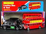 TB Diecast London Bus and Taxi Set Souvenir Moving Wheel Action view 3