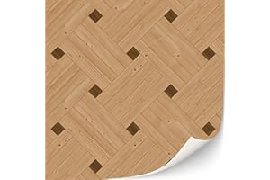 TexturKontor 3 Sheets Self-Adhesive Dollhouse Flooring 1:12 Scale (Basket Weave Parquet)