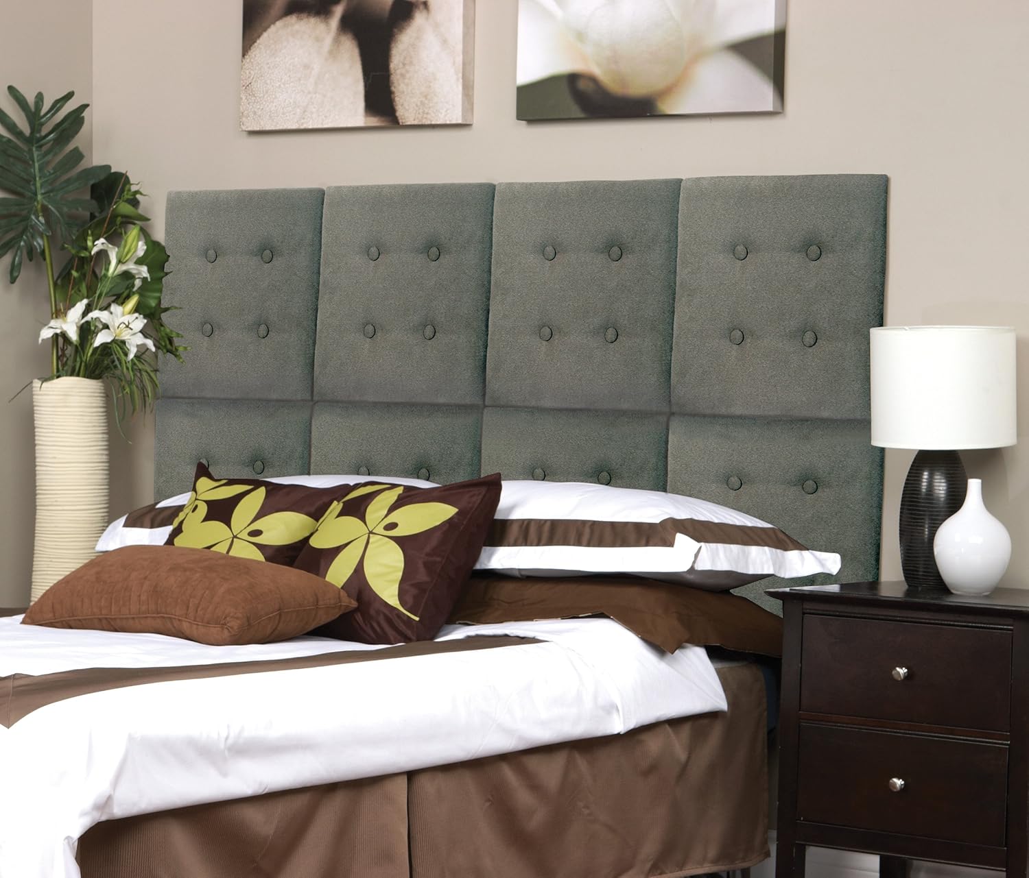 Amazon.com: nexxt Luxe Wall Panel Headboard, 18 by 18 Inch 