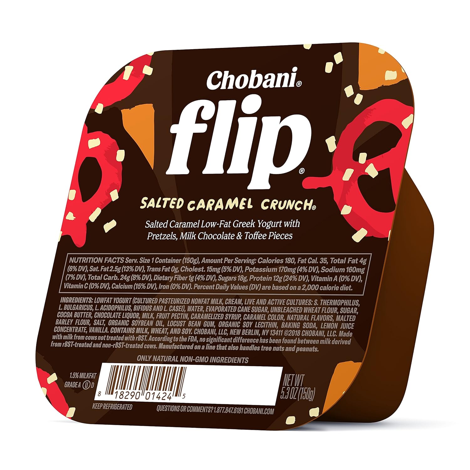 Chobani Flip, Salted Caramel Crunch LowFat Greek Yogurt, 5.3oz Amazon
