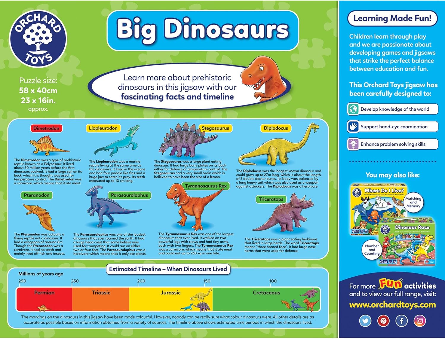 orchard toys big dinosaur puzzle