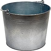 Vestil BKT-GAL-500 Cucharón de Acero Galvanizado, 10.5 in de profundidad, 5 galón(es), 44 libras (de) capacidad