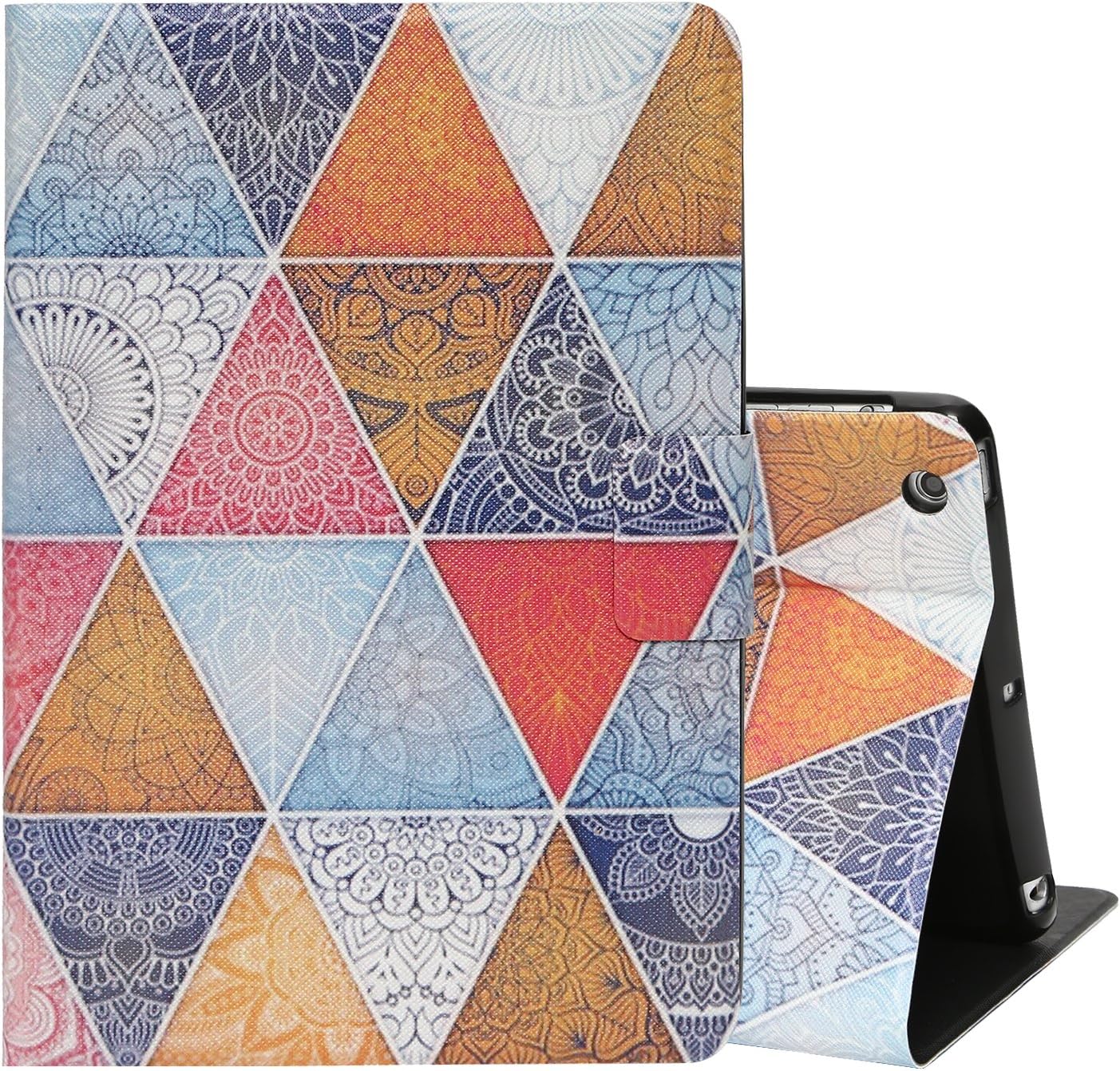 Top Munster iPad Mini 1/2/3 Case,Smart Auto Sleep / Wake Function stand Card Slots Pocket Premium PU Leather + TPU Personal Production Case Cover for iPad Mini 1/2/3 (Mandala)