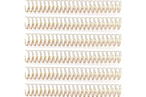 IFAMIO 6 Pieces 1" Diameter 23 Holes Metal Wire Binding Spines Binding Cinch Wire Binding Twin Loop Wires Spiral Double Loop Wire Binding Rings Coils for School Office Document Notebook Making