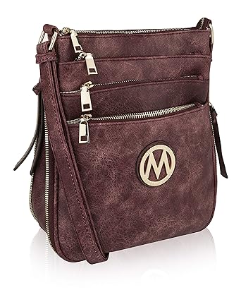 MKF Collection by Mia K. Farrow Cross Body Vegan Leather Crossbody Bag For Women | Crossover Purse Handbag Satchel | bolsas de mano para mujer