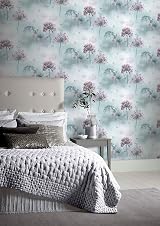 Arthouse Spring Meadow Duck Egg Wallpaper Floral Print view 6