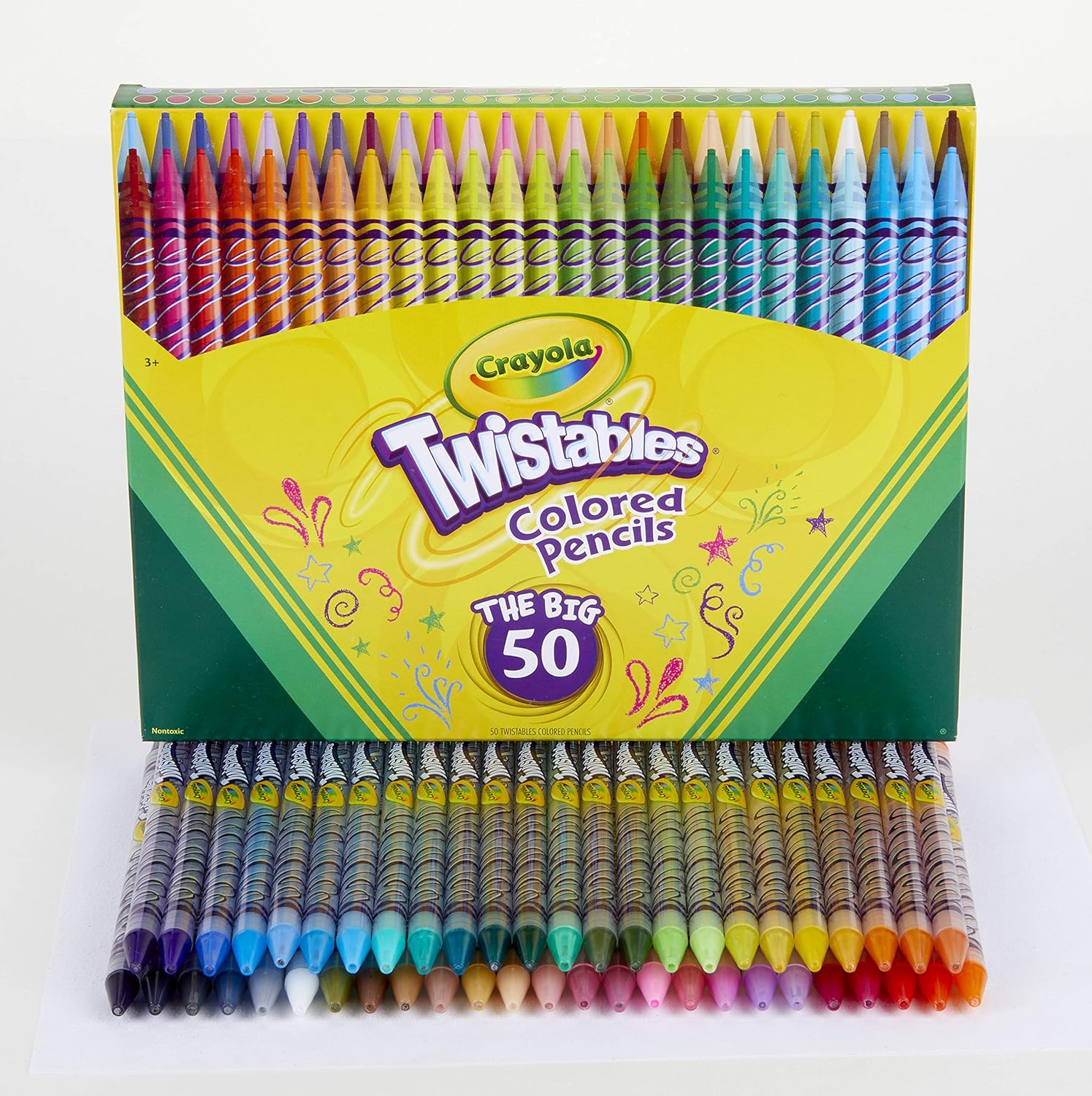 Crayola Twistables Colored Pencil Set, Art Supplies, Gift for Kids, 50 Count: Toys & Games