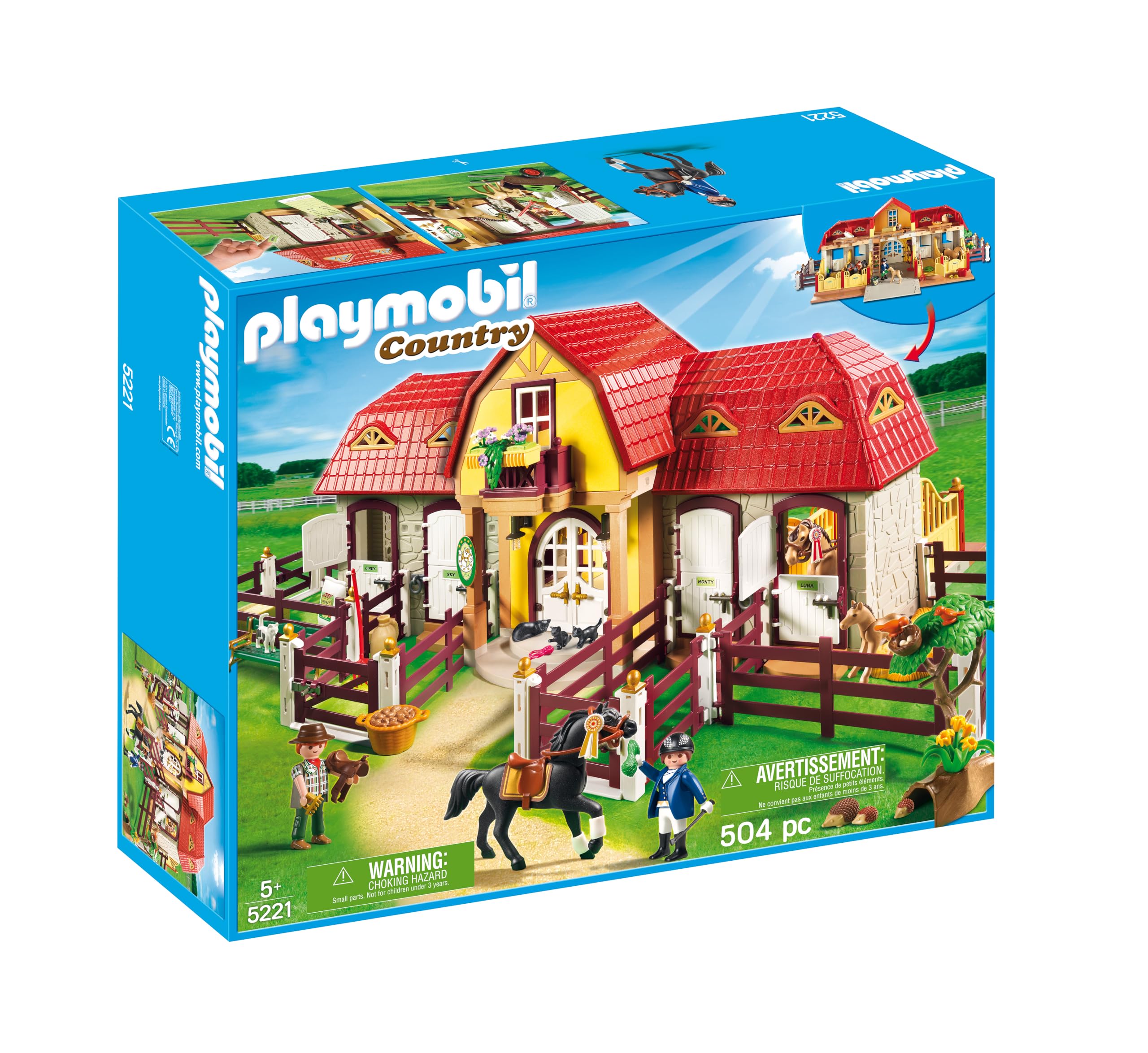 Playmobil 5221 Country Large Horse Farm with Paddock, horse toys, fun imaginative role play, playsets suitable for children ages 4+ — image 1