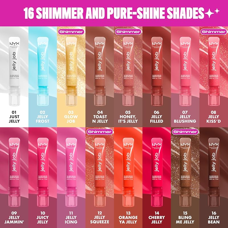 Jelly Job, Lucidalabbra, Finish Ultra Brillante, Applicatore a Spatola, Formula Vegana, Infuso con Peptidi, Shade: Cherry Jelly, 8 ml