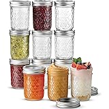 Ball Regular Mouth Mason Jars 8 oz [12Pack] Ball Jelly Jars with Lids 8 oz. For Canning, Fermenting, Conserving Syrups, Sauce