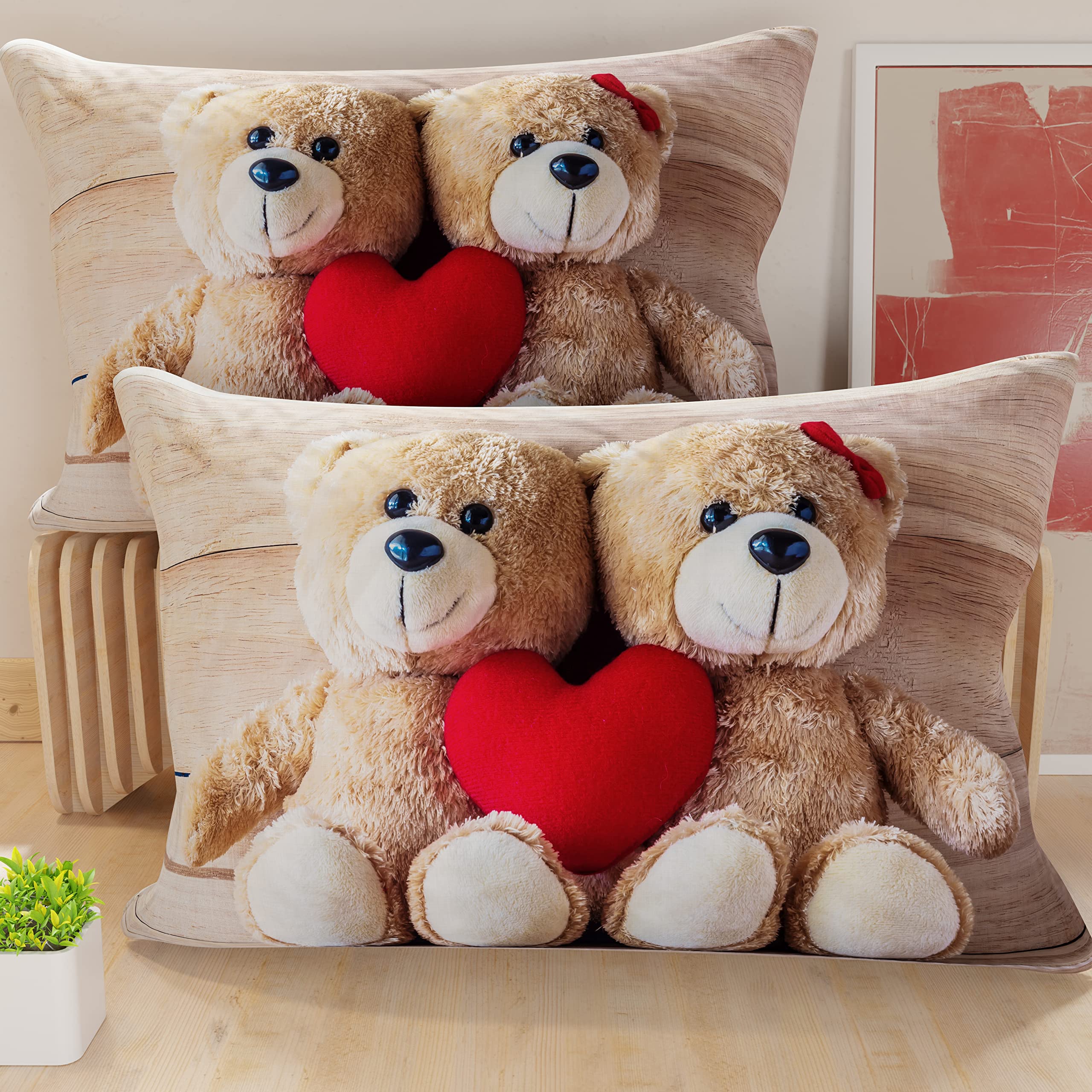 Federe, Federe Cuscini in Stampa Digitale, Occhi Silver, MS1290-09 2X Federe 52x82 cm