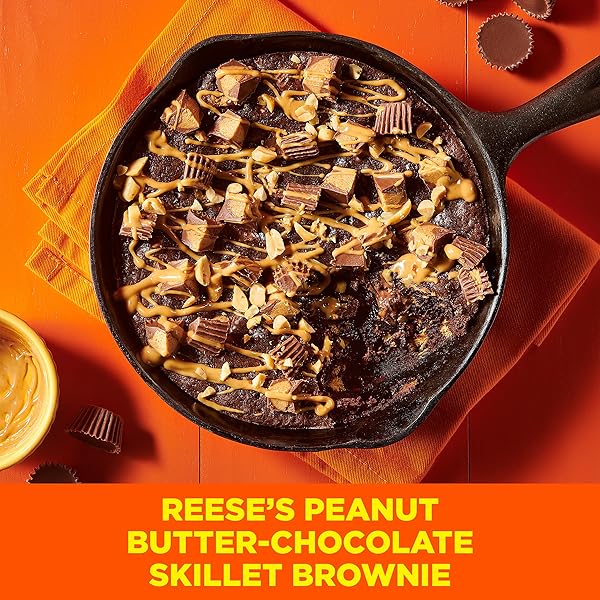 BETTY CROCKER REESE’S BROWNIE MIX WITH REESE’S PEANUT BUTTER CHIPS, HOLIDAY BAKING, 16 OZ