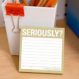 Knock Knock 8-Pack Sticky Notes: Seriously? Colorful Keep It Simple Stickies view 3
