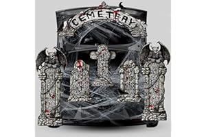 ANNIDO Halloween Trunk or Treat Car Decorations kit, Tombstone Trunk or Treat Decorations for SUV, Trunk or Treat with Spider Web, Halloween Car Decorations for SUV, Halloween Decor for Garage Door Outdoor