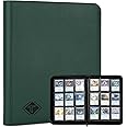 Card Binder for Trading Cards 9 Pocket, TiopLior Zip MTG Card Binders with 432 Side Loading Pocket, Card Album Fit for TCG Baseball Football Sports Card, Easy to Insert Card Collection Binder (green)