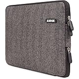 [Best Portable Laptop Sleeve Ever] AMNIE Herringbone Woollen Water-resistant 13-13.3 Inch Laptop Sleeve Case Bag/ Notebook Computer Case / Briefcase Carrying Bag / Ultrabook Laptop Tablet Bag Case / Pouch Cover / Skin Cover, Black