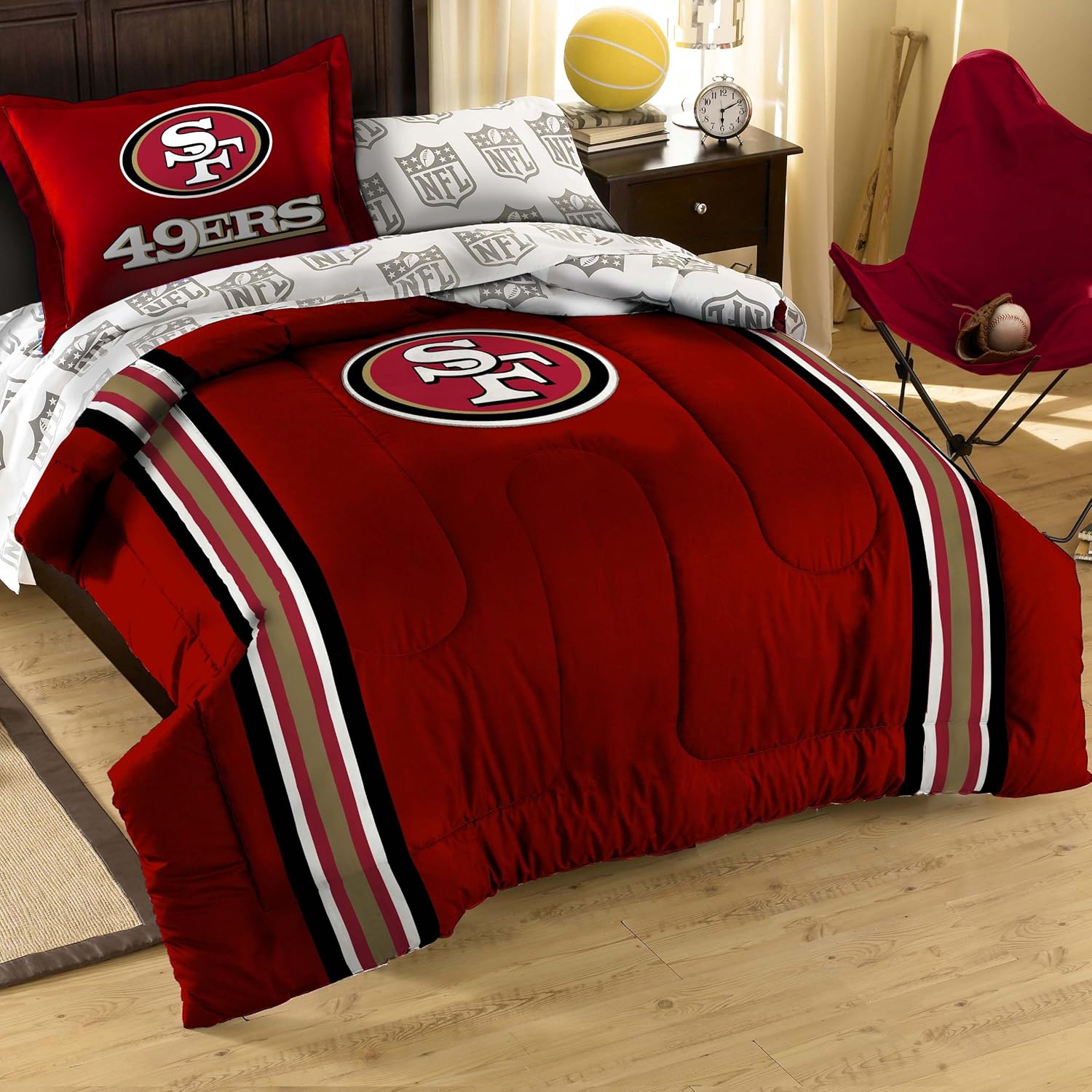 NFL San Francisco 49ers Twin Bedding Set, BedinaBag Amazon Canada