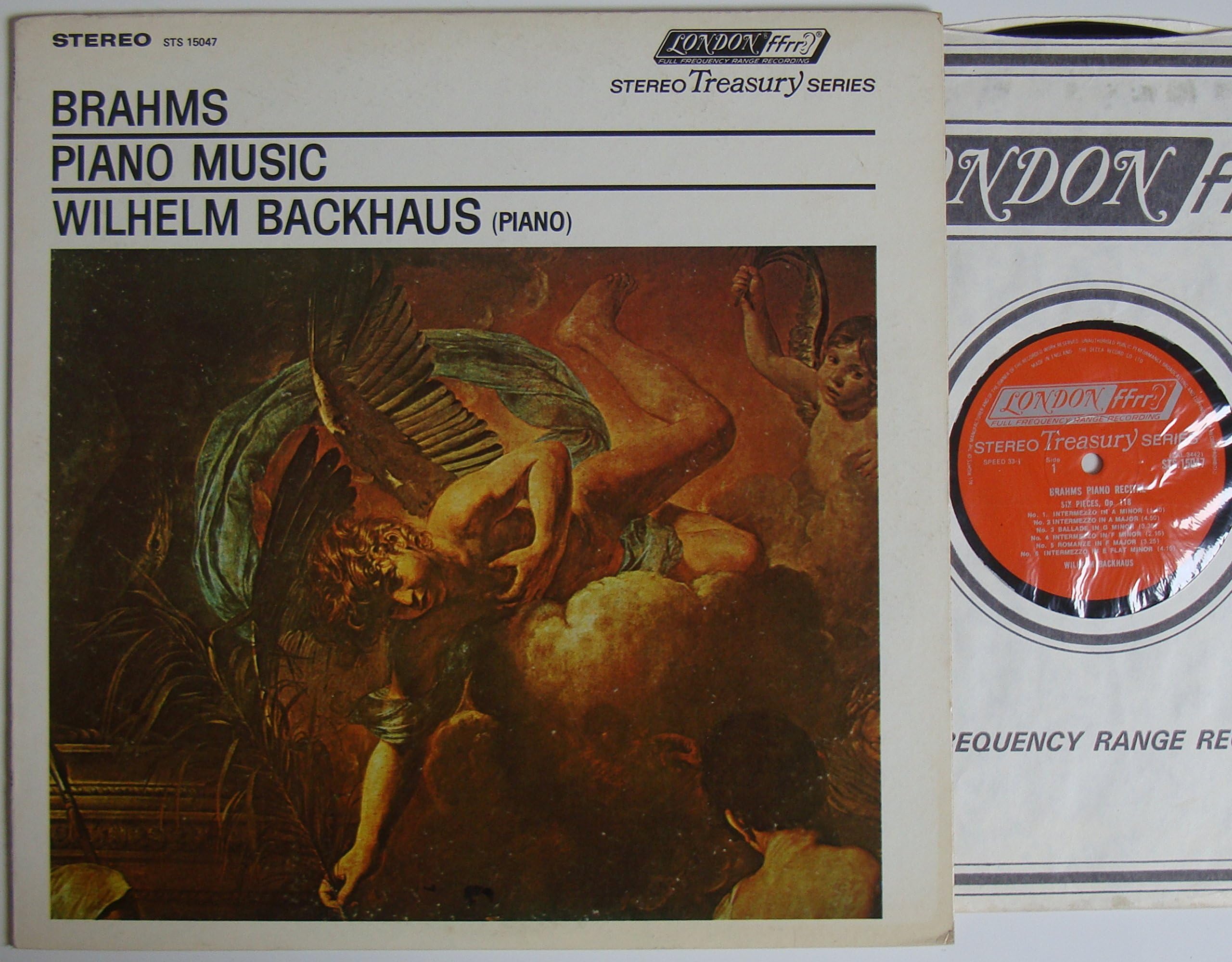 Wilhelm Backhaus - Brahms Piano Recital - 12" LP - London Records STS 15047 - UK Press
