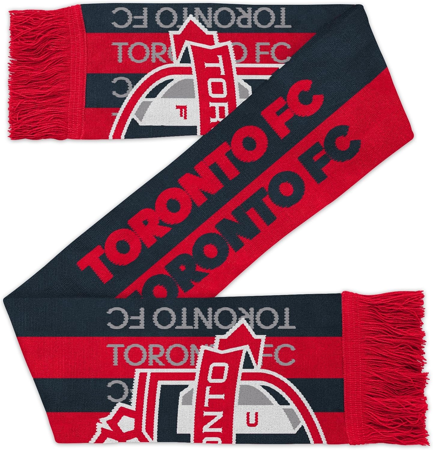 MLS Toronto Fc Youth Outerstuff "Fan Stripe" Scarf, Team Color, Youth One Size : Clothing
