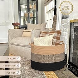INDRESSME 115L Extra Large Blanket Basket for