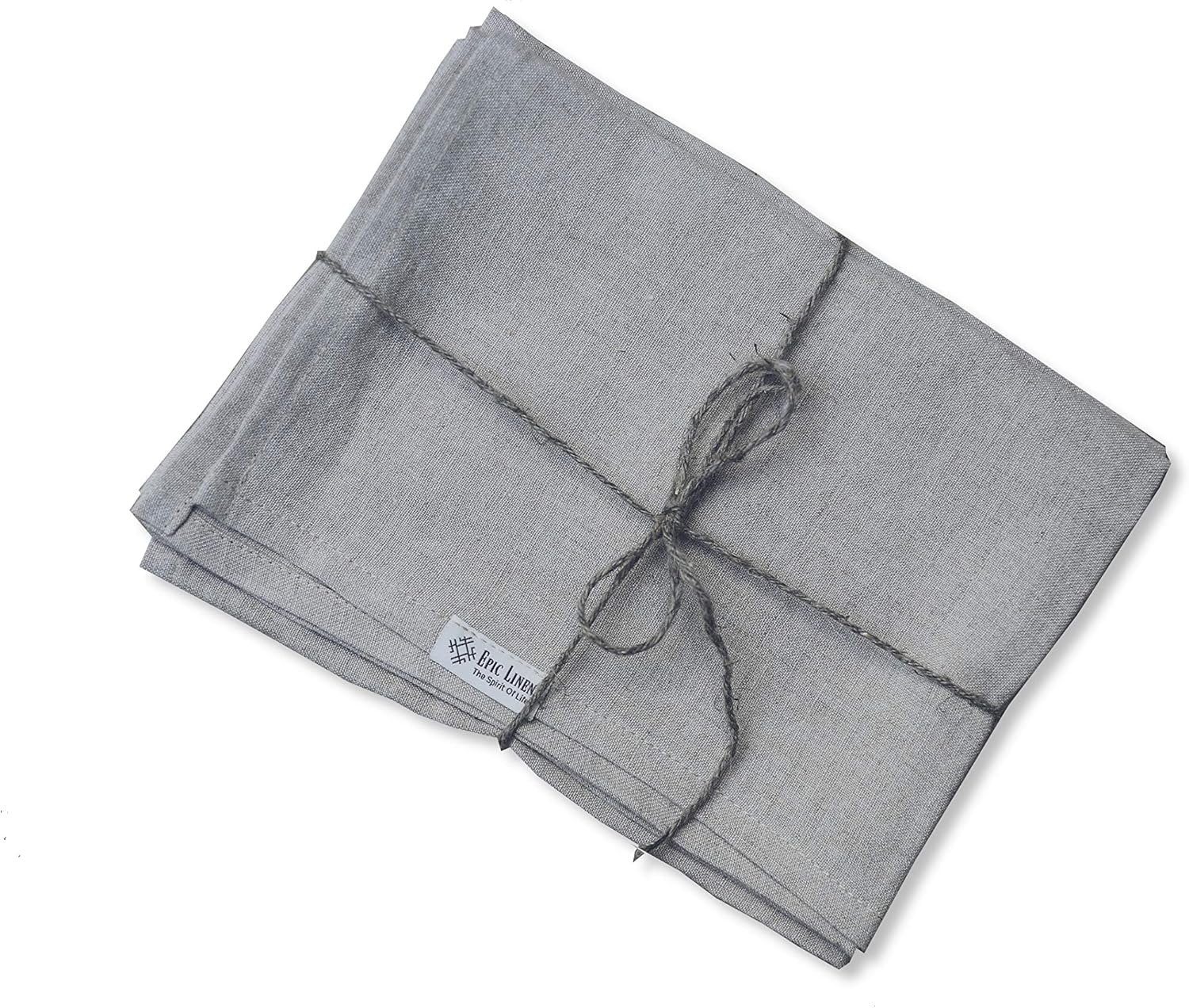 100 Linen Dish Towels, Set of 2 Beige Soft Tea Towel 20 x