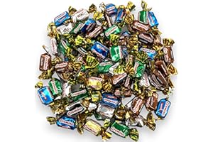 KLUB BULK Arcor Candy Assorted Toffee Chews-1.5 lbs Chewy Toffee Candy-Individually Wrapped Assortment of Delicious and Flavorful Vanilla, Chocolate, Coffee, Rum, and Mint Flavors(24 oz)