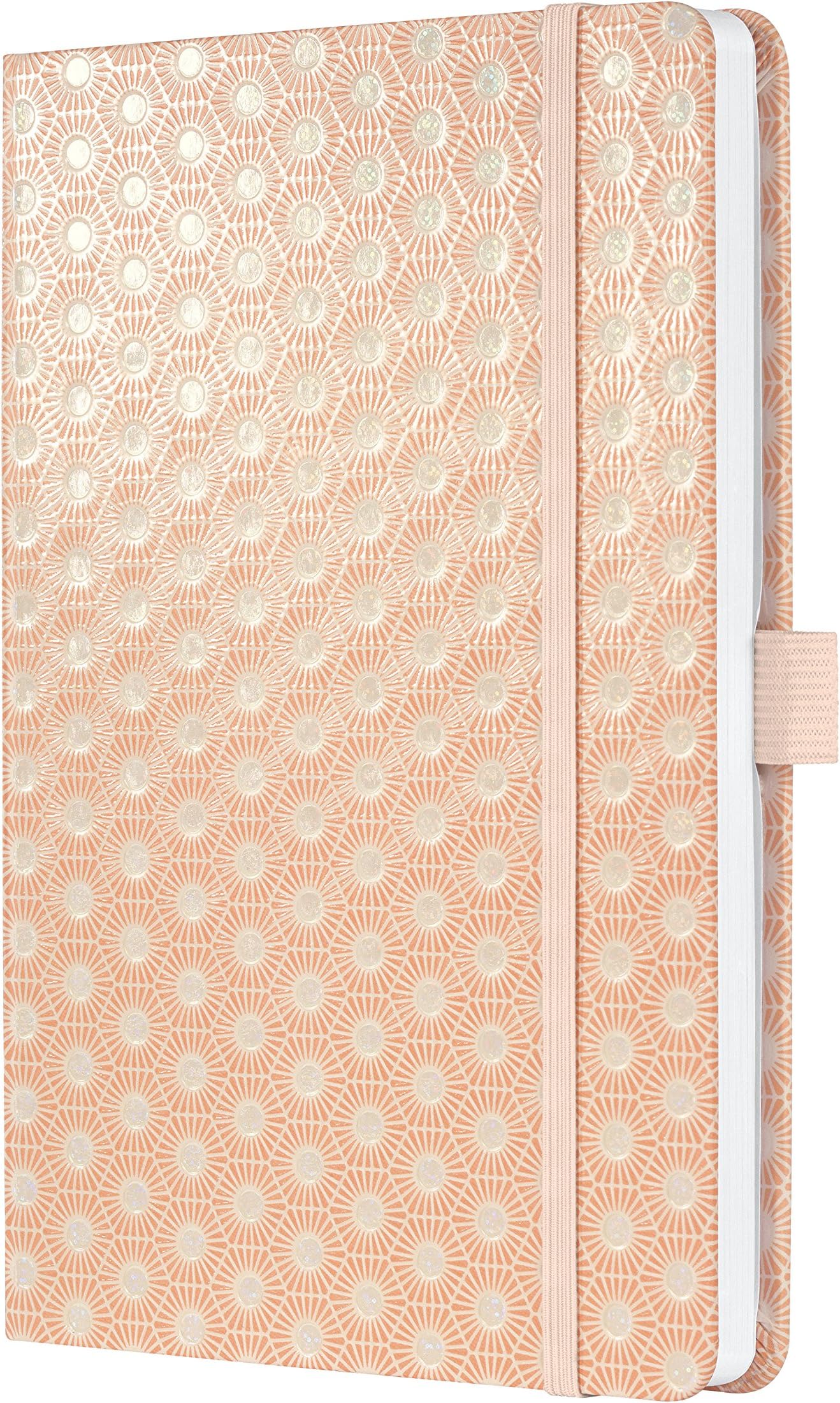 Sigel J9313 Weekly diary Jolie 2019, format approx. A5, with apricot shimmer motif