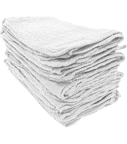 2500 Pcs GC Heavy Duty Mechanics Shop Rags – Orange, Industrial Grade Towels