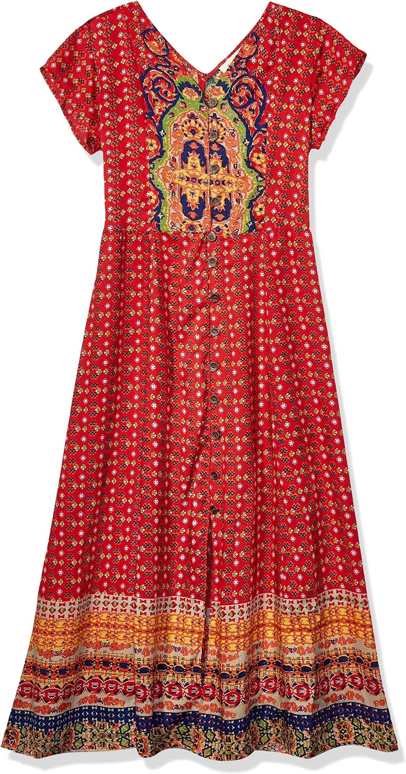 Little Big Girls Button Front Maxi Dress