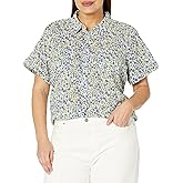 Tommy Hilfiger Womens Short Sleeve Checkered Camp Shirt