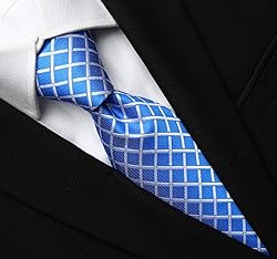 KissTies Mens Plaid Extra Long Tie Necktie + Gift