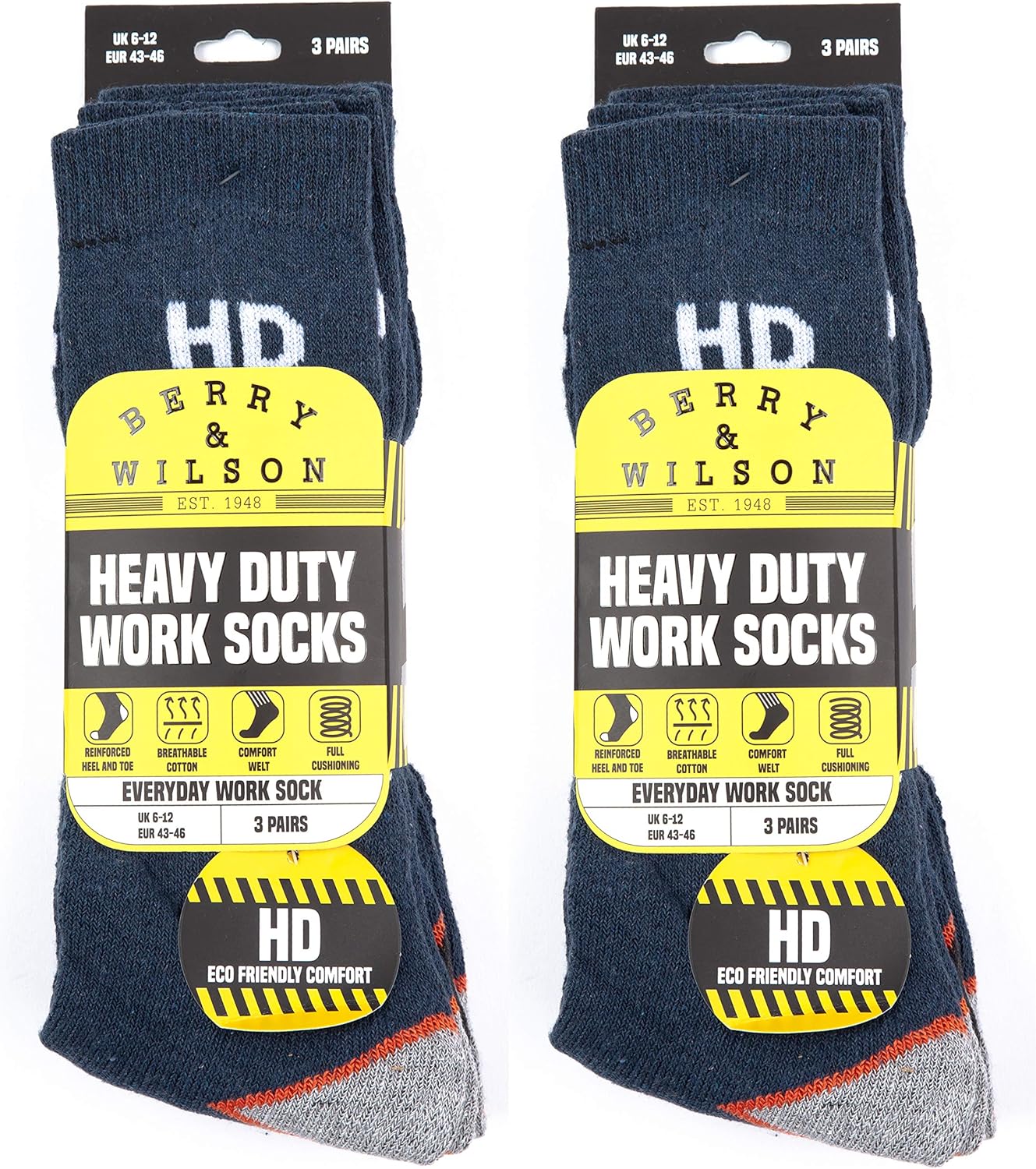 3 Pairs Premium Heavy Duty Work Socks Amazon.co.uk Clothing