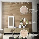 Wooden Wall Design Oak Wall Cladding 3D Panels Model OZO 1m2 view 4