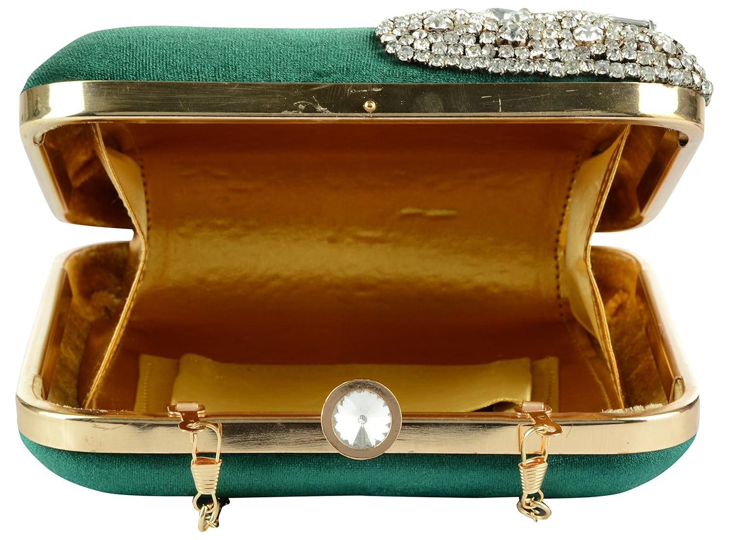 tooba women's crystal square box clutch