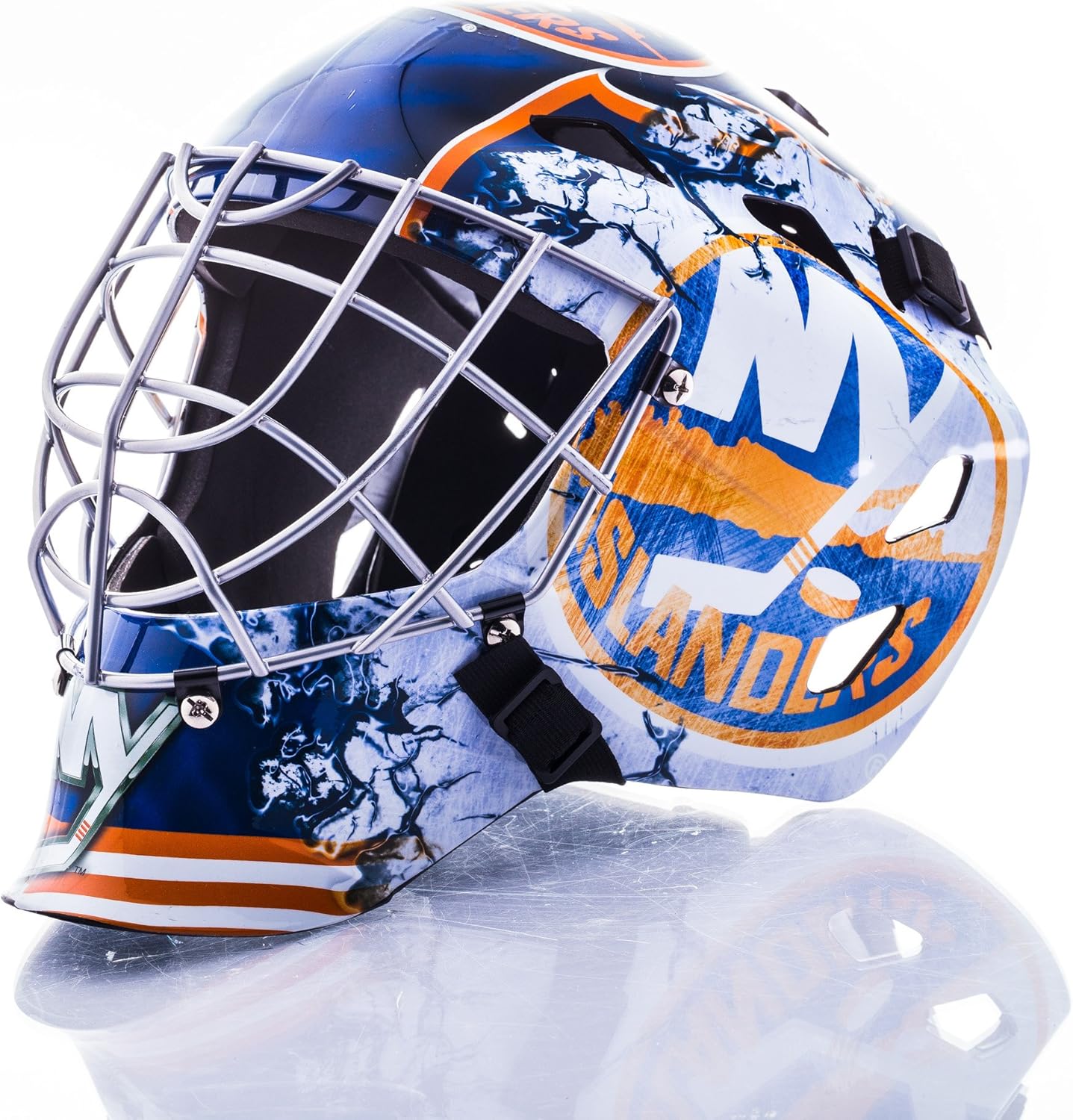 Franklin Sports NHL New York Islanders Hockey Goalie Face Mask - Goalie Mask for Kids Street Hockey - Youth NHL Team Street Hockey Masks : Sports & Outdoors