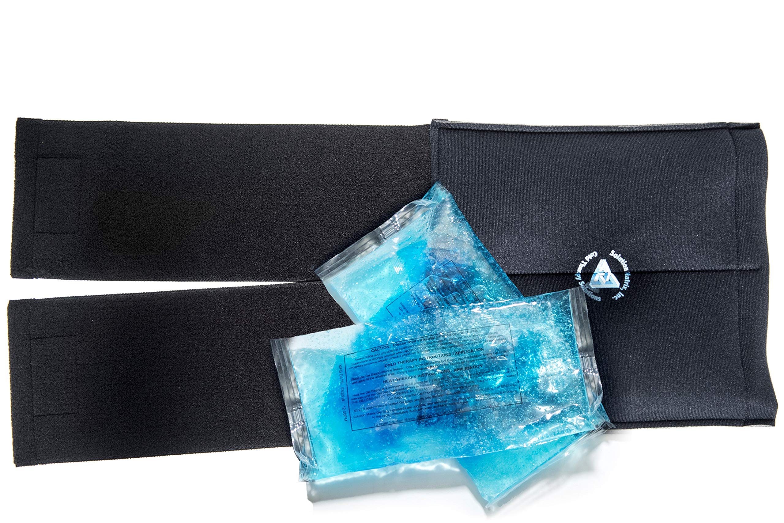 Photo 1 of ****MISSING ICE PACKS***

Solution Matrix Knee Wrap Kit : Ice (or Heat) Wrap for Injuries, 3 Hour+ Relief, Reusable Cold Compress Gel Pack Support for Knee Pain Relief, Universal Size, Superior Compression