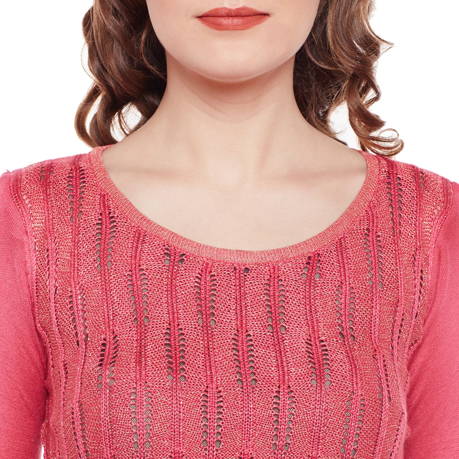 camey women's round neck sweaters pink