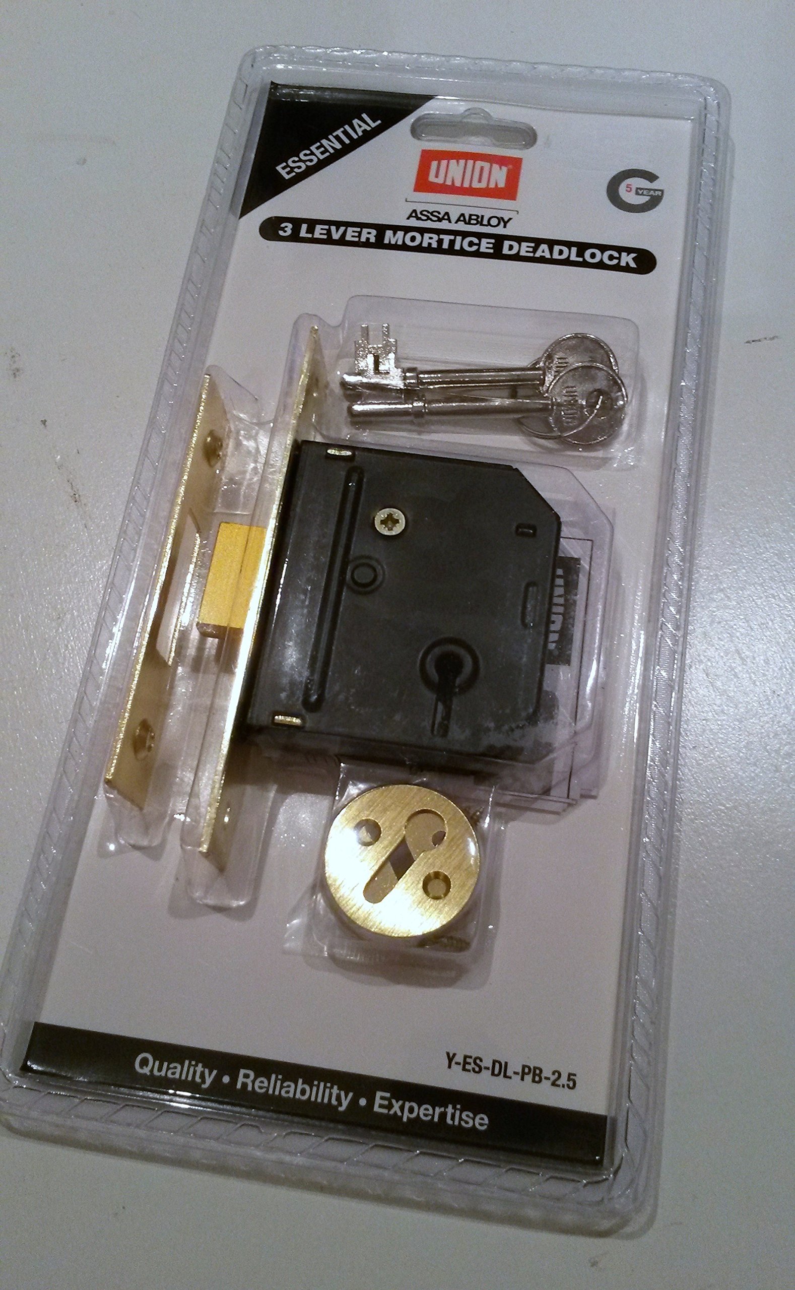 UNION UNNYESDLPB25 Mortice Deadlocks 3 Lever
