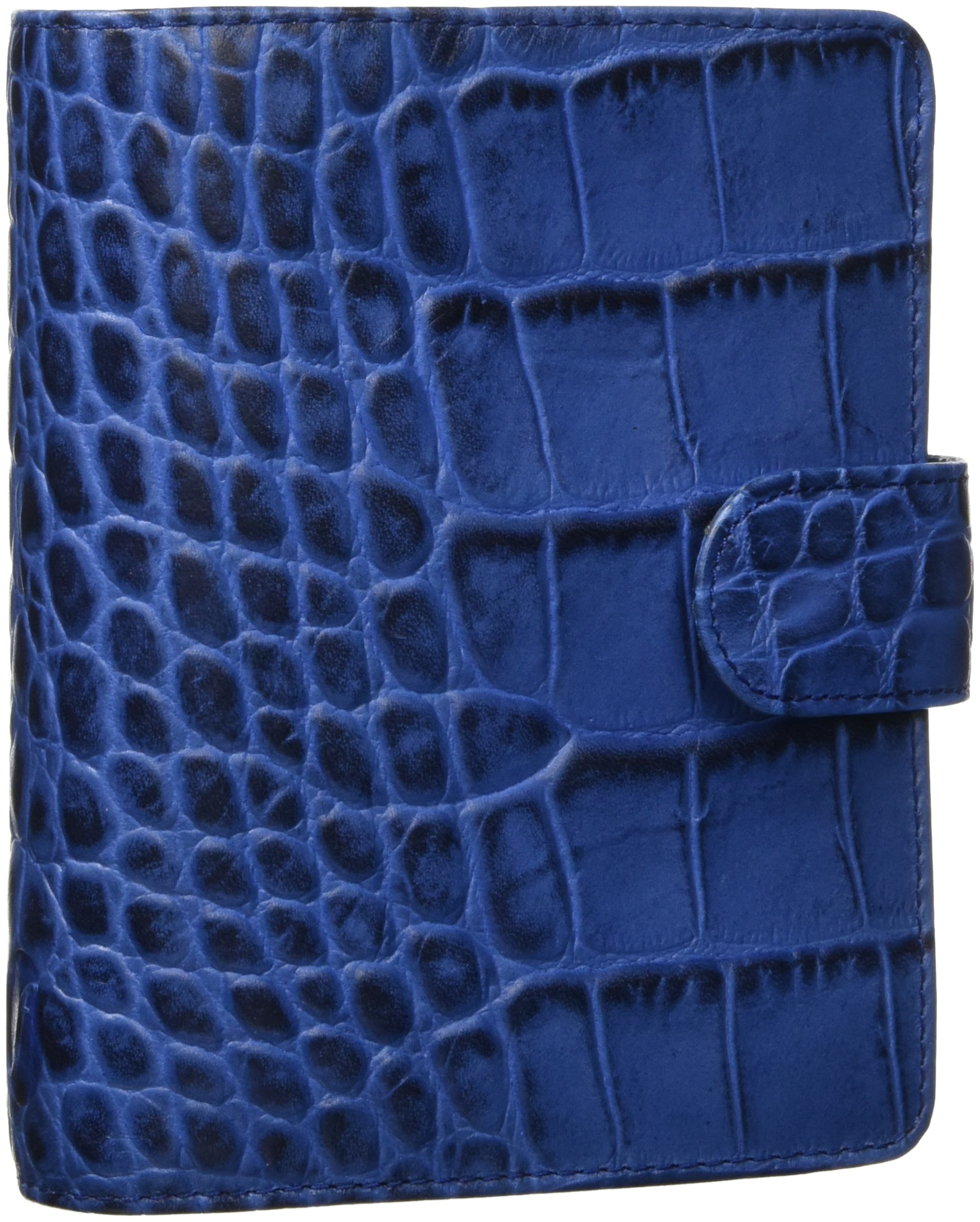 Filofax Pocket Classic Croc Organiser - Indigo