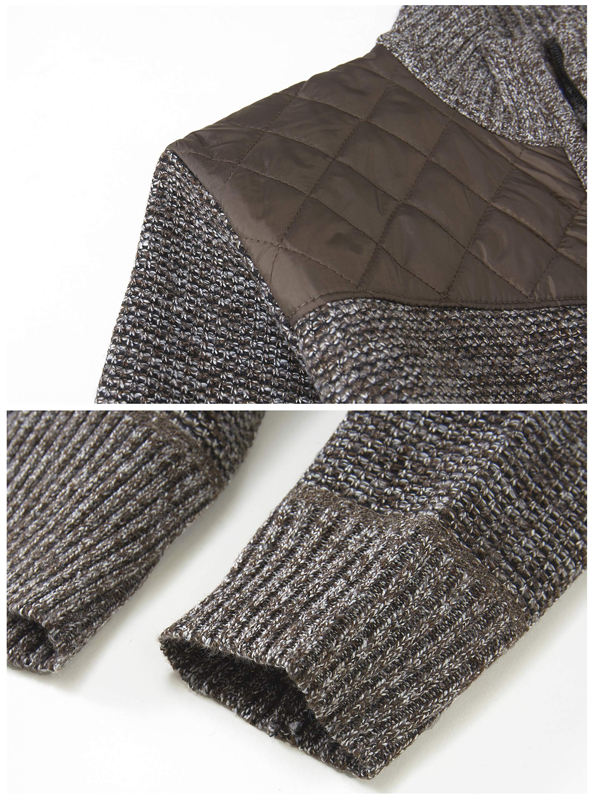 Gioberti Boy's Knitted Full Zip Cardigan Sweater with Soft Brushed Flannel Lining