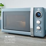 Swan Retro Microwave 20L 800W Blue, 6 Power Levels, Defrost Setting view 5