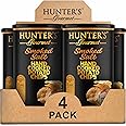 Hunters Premium Cholesterol Free Chips | Naturally Gluten-Free | No Artificial Colors or Preservatives | Made in a Nut-Free Facility | Smoked Salt | Hand-Cooked Salty Snacks | Pack of 4 | 150g