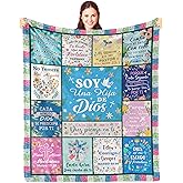 Nicetous Regalos Cristianos en Español, Regalos Cristianos para Mujer Manta, Regalos para Mujer Cristiana, Spanish Christian Gifts for Women, Christian Blanket for Women Soft Throw Blanket 50x60in