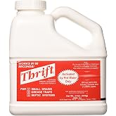 Thrift T-600 Odorless Drain Cleaner Hot Water Activated, 6 lb | Liquefies hair and grease in less than 60 seconds for fast drain line clearing.